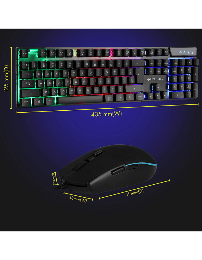 Zebronics ZebWar Gaming Keyboard and Mouse Combo